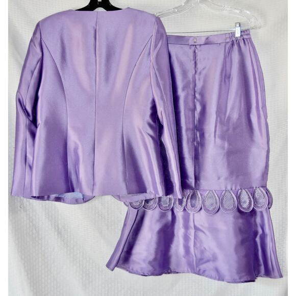 Tally Taylor Embellished Church, Wedding, Special Event 2pc Jacket/Skirt Set 8 - Picture 5 of 6